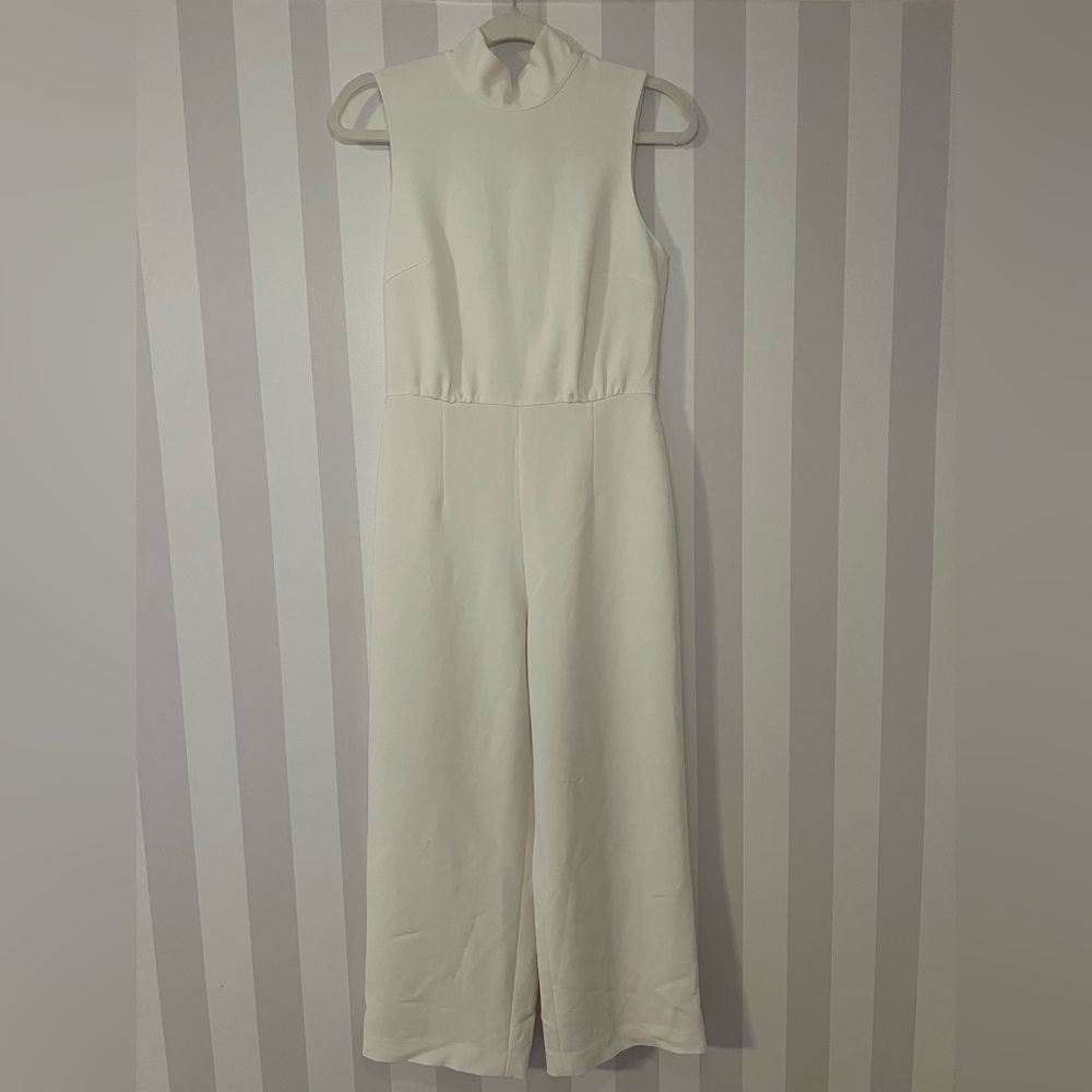 Club Monaco Ivory Sleeveless Jumpsuit